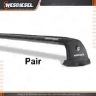 2 Rhino-Rack Vortex RVP Black Roof Rack Bars for LDV D90 SUV 17 on W/Flush Rails