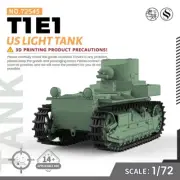 SSMODEL SS72545 1/72 25mm Military Model Kit US T1E1 Light Tank