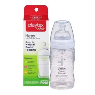 【美國Playtex】防脹氣拋棄式奶瓶 237ML-296ML/8oz-10oz(拋棄式奶瓶*1+替換袋5入)