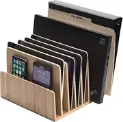 MobileVision Bamboo Device Organizer for Smartphones, Tablets and Laptops, 7 Slots