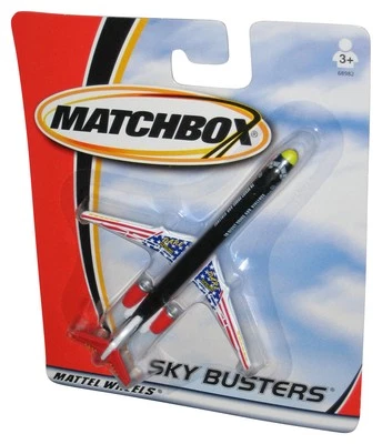 Matchbox Sky Busters (2001) DARE Black White & Red MD-90 Toy Plane