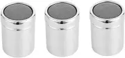 Alipis 3pcs Stainless Steel Jar Condiment Powder Dispenser Salt Shaker Mini Chocolate Cooking Shaker Dredger Shaker Dustpans Pepper Seasoning Pot Coffee Powder Jar Dense Hole, 353V31LTKDA905E