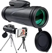 12x50 HD monocular Telescope 12 Times Magnification Zoom Lens, Durable and Clear FMC BAK4 Prism, with The Smart Phone Holder and Stand,
