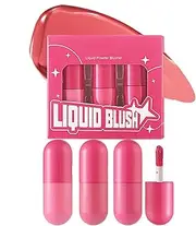 Liquid Blush Set - Natural Blush | Women Cheek Makeup Lightweight Blusher Highlighter Rouge Stick for Facial Natural-Looking