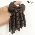 Women Girl Elastic Curly Ponytail Bow Hair Rope Tie Scrunchies Ribbon Bands
