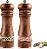 Set Of 2 Wooden Salt And Pepper Shakers