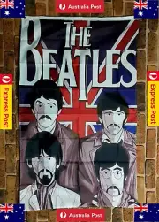 The Beatles Flag 60-70s Rock N Roll John Lennon New 150x90cm Collectable AUSSIE