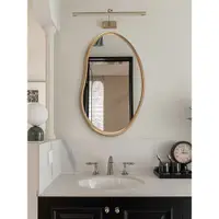 在飛比找ETMall東森購物網優惠-簡約現代浴室鏡不規則led燈化妝鏡智能衛生間鏡法式壁掛異形鏡