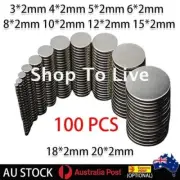 100x Round Neodymium Magnet Disc Rare Earth Super Strong Cylinder Fishing Fridge