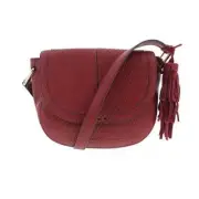 Splendid Key Largo Merlot Red Vegan Leather Crossbody Handbag Purse Saddle Bag