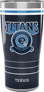 Tervis Traveler NFL Tennessee Titans - Vintage Triple Walled Insulated Tumbler Travel Cup Keeps Drinks Cold & Hot, 20oz, Stainless Steel