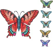 DOITOOL 6pcs Colorful Wall Decor Durable Butterfly Hanging Adornments for Home Patio and Garden Stylish Wall Art for Modern Interiors