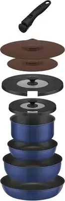 Thermos Durable Series 9-piece Removable Handle Frying Pan Set CA for Gas S 856