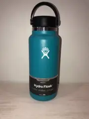 NEW! HYDRO FLASK 32oz WIDE MOUTH INSULATED BOTTLE | LAGUNA BLUE | AUTHENTIC