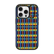 iPhone 16 Pro Impact Ring Stand Case MagSafe Compatible VINTAGE CONTACT PAPER PLAID BY KATIE BENN