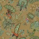 Holden Animal Jacobean Wallpaper Exotic Animals Leaves Tigers Birds Ochre 13450