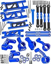 RCarmubWow RC Upgrades Part for 1/10 ECX 2WD Series RC Car,Alloy Adjustable Turnbuckles Camber Links,Suspension Arms,Left Right Caster Blocks,Front Steering Block,Rear Stub Axle Carriers,Navy Blue