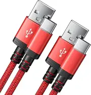 [Dreaazhi] USB C Charger Cable 1M+2M 2Pack,3.1A USB to USB Type C Cable Fast Charge Braided for iPhone 15，Samsung Galaxy S10 S9 S8 S20 Plus A51 A11, Note 10 9 8,HTC, LG, PS5，Fire HD10 etc
