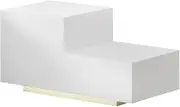 Artiss Bedside Table White Bed Side Tables Storage Large Desk Chest of Drawers, with 2 Drawer for Clothes Quilt and RGB LED Base, Bedroom Home Furniture Tallboy Lamp Stand Nightstand in 70cm Length