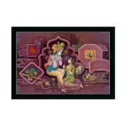 Radha Krishna Painting For Home Office Decor Gift Item with Synthetic Frame