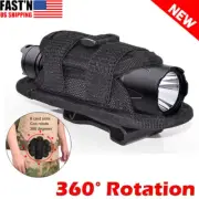 Tactical LED Flashlight Pouch Holster Duty Belt Torch Holder Nylon Carry Case