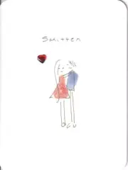 PAPYRUS VALENTINES CARD NIP MSRP $5.95 SMITTEN CARD (N5)