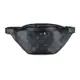 LV M46035 Discovery皮標壓印LOGO Monogram Eclipse帆布拉鍊胸腰包(黑)