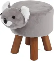 Footrest Footstool Ottoman Chair Room Animal Chair Kindergarten Cartoon Chair Hallway Unique Shoe Changing Stool 100KG (Color : Koala, Size : 28 * 36cm)