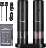 Electric Salt and Pepper Grinder Set-Rechargeable Salt and Pepper Mill Set All i