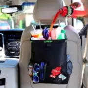 Waterproof Car Trash Can – 10" Foldable Bin w/ 3 Pockets, Hanging Storage