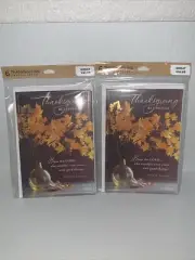 (12) Hallmark DaySpring Thanksgiving Card: Pray Bless Harvest Gather Psalm 103:2