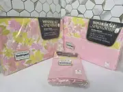 Vintage NOS Springmaid DOUBle Sheet Set 80s USA Fitted & Flat Sheets & 2 Cases