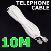 10m Telephone Phone Cord Cable Plug Extension For ADSL2 ADSL Filter Modem Fax