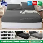 1000TC Bed Sheet Set Single/Double/Queen/King Ultra Soft Flat Fitted Pillowcase