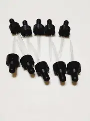 Clear Rubber Tops Mini Pipette Glass Droppers 10pc