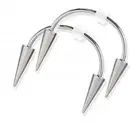 2x for Vampire Teeth Lip Hoop Ring Surgical-Steel Stud Piercing Jew