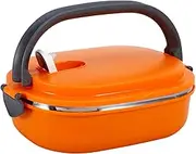 MUNEFE Stainless Steel Insulated Food Storage, Portable Stackable Lunch Box, 1 Layer Insulated Food Storage Box for Storing Snacks and Meal