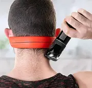 NEKMATE Neckline Shaving Template and Hair Trimming Guide | Barber Style DIY Hands-Free Cut, Trim, and Shave Use for Straight Lines | Non-Slip, Skin Safe Silicone