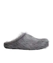 Grey long-hair calfskin Fussbett sabot 35 grey