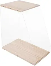 Miniature Display Case Record Table Stand Artifact Showcase Cd Display Case Record Holder Stand Storage Bins with Lids Cd Rack Dvd Storage Rack Dvd Holder Acrylic Transparent