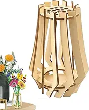 Puzzle Vases for Flowers | Wooden Bouquet Vase,Elegant Handmade Rustic Planter Stand for Dining Room Entryway Bedroom Fireplace Mantle Coffee Table