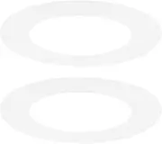 uxcell 2-Pack Goof Rings for 3 Inch Recessed Lights, 3.2" ID 4.9" OD Durable Plastic Trim Ring Flush Mount White Can Light Trim Ring Cover for Ceiling Can Downlights