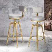 Levede 2x Swivel Bar Stools Kitchen Stool Chair Barstools Velvet Padded Seat