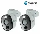 2 X Swann SWPRO-4KWLB 4K Thermal Sensing Warning light Camera Suit DVR-5580