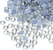 uxcell 1440 Pcs Hotfix Rhinestones Flatback Crystal Glass Gems for Crafts Clothes DIY Decoration(SS16 4mm, White)