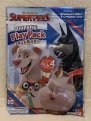 14 Pc 2022 Large Bendon DC LEAGUE OF SUPERPETS Play Pack Grab & Co 3" - NEW
