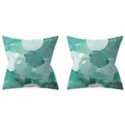 Pillow Cover 2-Pack Aqua Turquoise Blue Cushion Cover Throw Pillow Cover -Balloons