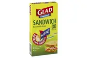 Glad Snap Lock Bags Sandwich Size 30 Pack