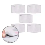 5 Pack Adult PM2.5 5 Layer Carbon Face Fresh Air Mask Filter Replacements
