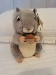 Miyoni By Aurora World 8” Gray Squirrel with Acorn 2015 Plush Stuffed Animal Toy